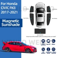 magnetic car sunshade for honda civic fk8 2017 2021 baby protection car sun visor car side window curtains accessories summer