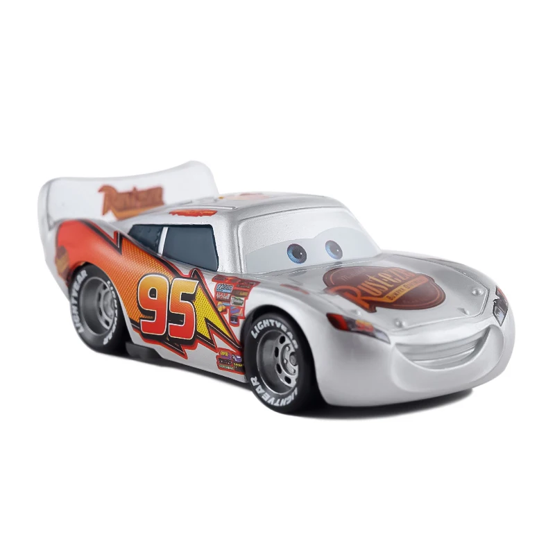 

Disney Pixar Cars 3 2 Lightning McQueen Jackson Storm Ramirez Mater Huston 95-1 Generation Silver Racing Model Toys For Boy Gift