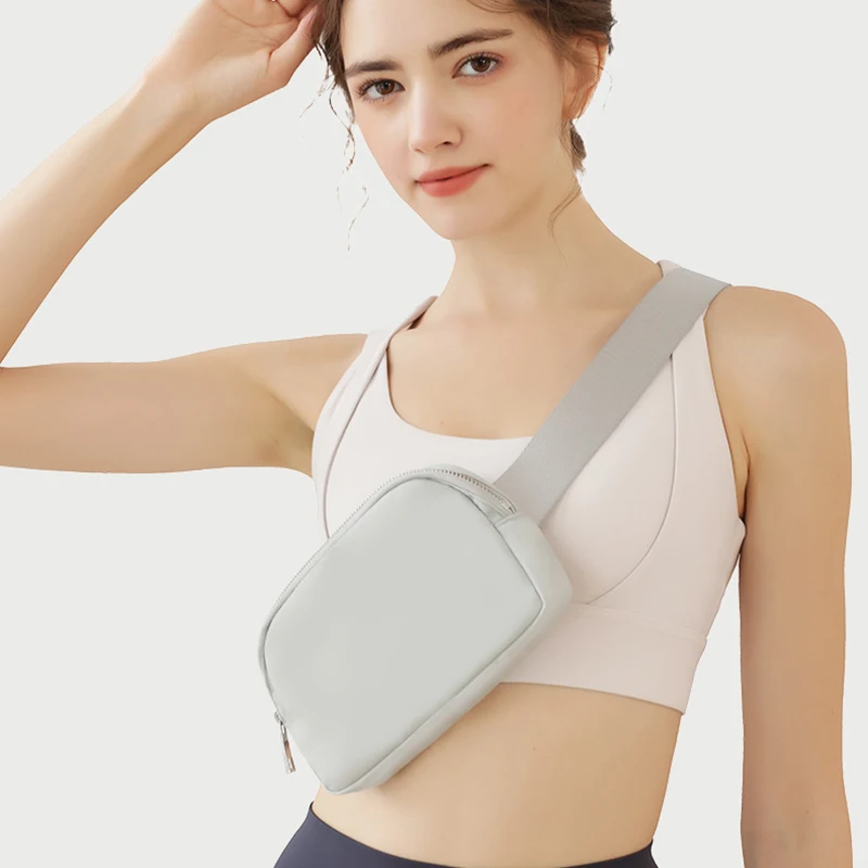 Waist Bag Messenger Bag Nylon Waterproof Chest Bag Outdoor Sports Running Cycling Travel Workout Adjustable Shoulder Strap