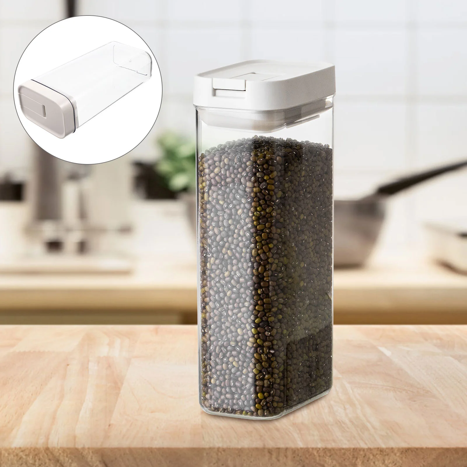 

Storage Containersjar Containerclear Airtight Daily Use Canister Large Capacity Kitchen Sugar