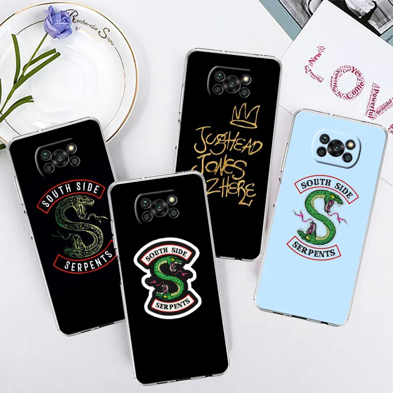 Мягкий чехол Riverdale с изображением Змеи в южную сторону для Xiaomi Poco X3 Pro Redmi 9 10 10C 9A 9C