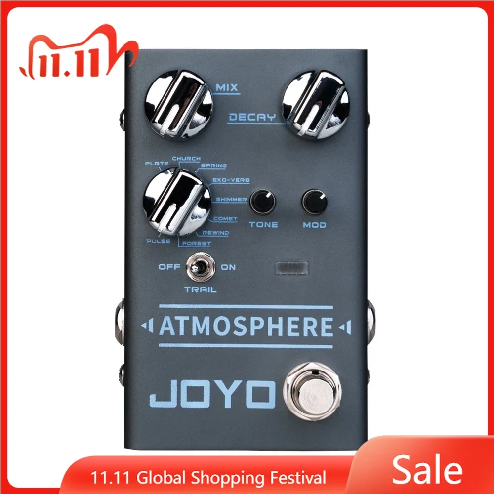 

JOYO R-14 Atmosphere Reverb Guitar Pedal SPRING/CHURCH/PLATE/EKO-VERB/SHIMMER/COMET/REWIND/FOREST/PULSE 9Digital Reverb Effect