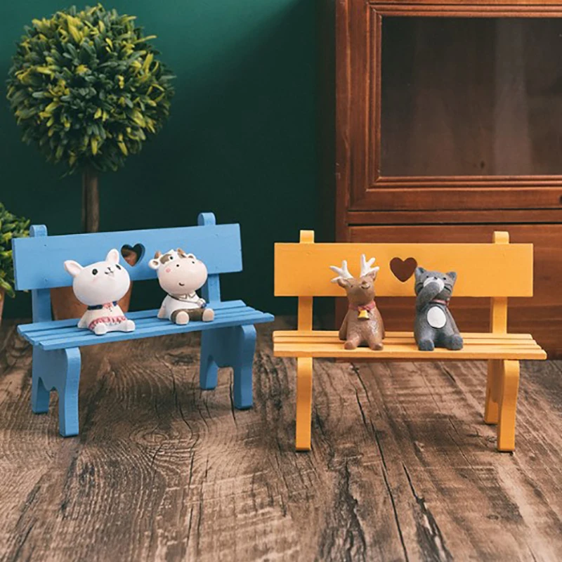 

1:12 Dollhouse Miniature Wooden Bench Chair Shooting Scene Props Doll House Decoration Doll House Home Living Scene Decor Toy