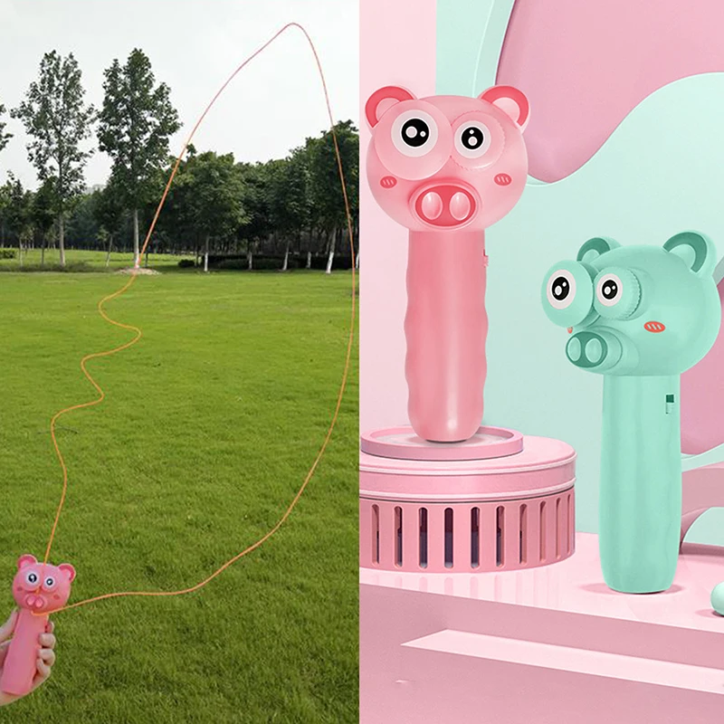 

Hot Zipper Rope Launcher Cute Piglet String Controller Rope Flying Funny Toys
