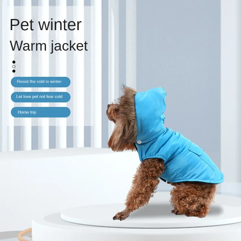 

Dog Clothes Winter Puppy Pet Dog Coat For Small Medium Dogs Thicken Warm Chihuahua Yorkies Fur Hoodie Jacket Pets Clothing