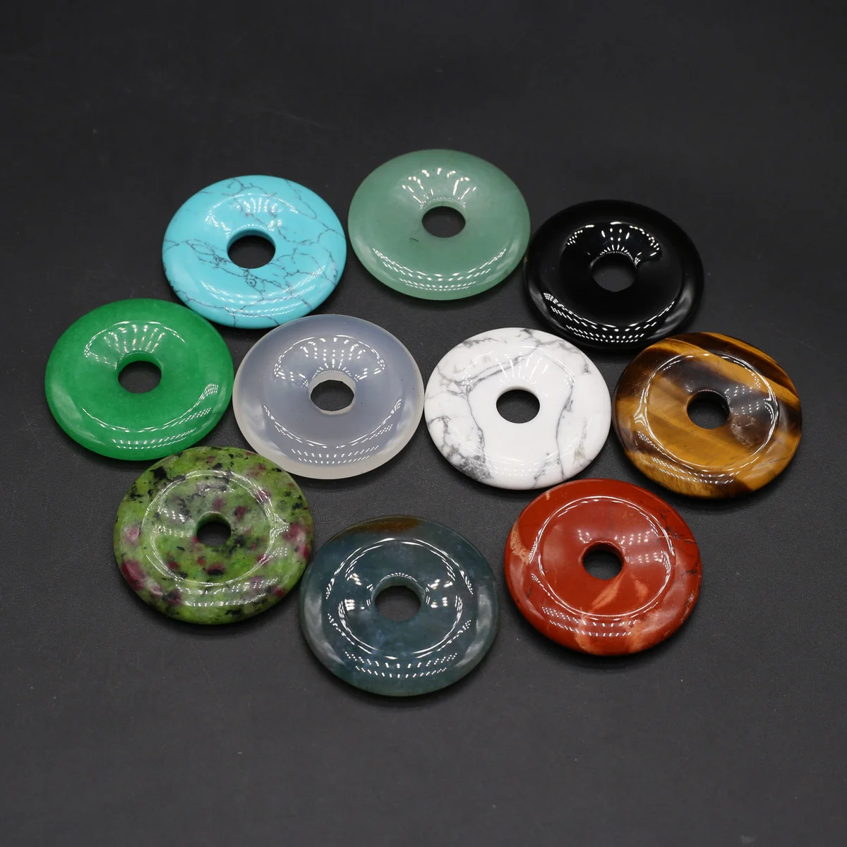 

1Pcs Natural Opal stones Rose quartz macroporous beads 30mm Beads for Jewelry Making DIY necklace bracelet earrings accessories