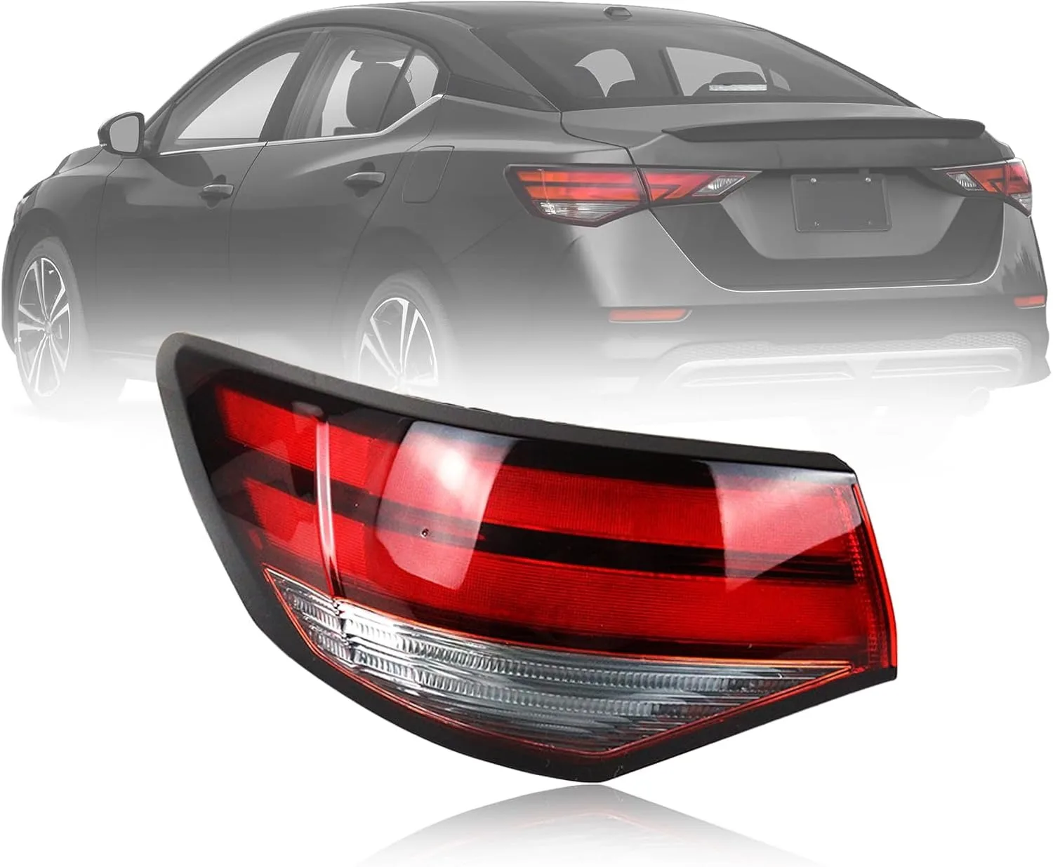 

Для Nissan Sentra 2020 2021 2022 2023, автомобильный галогенный задний фонарь, задний бампер, стоп-сигнал, указатель поворота, предупреждение