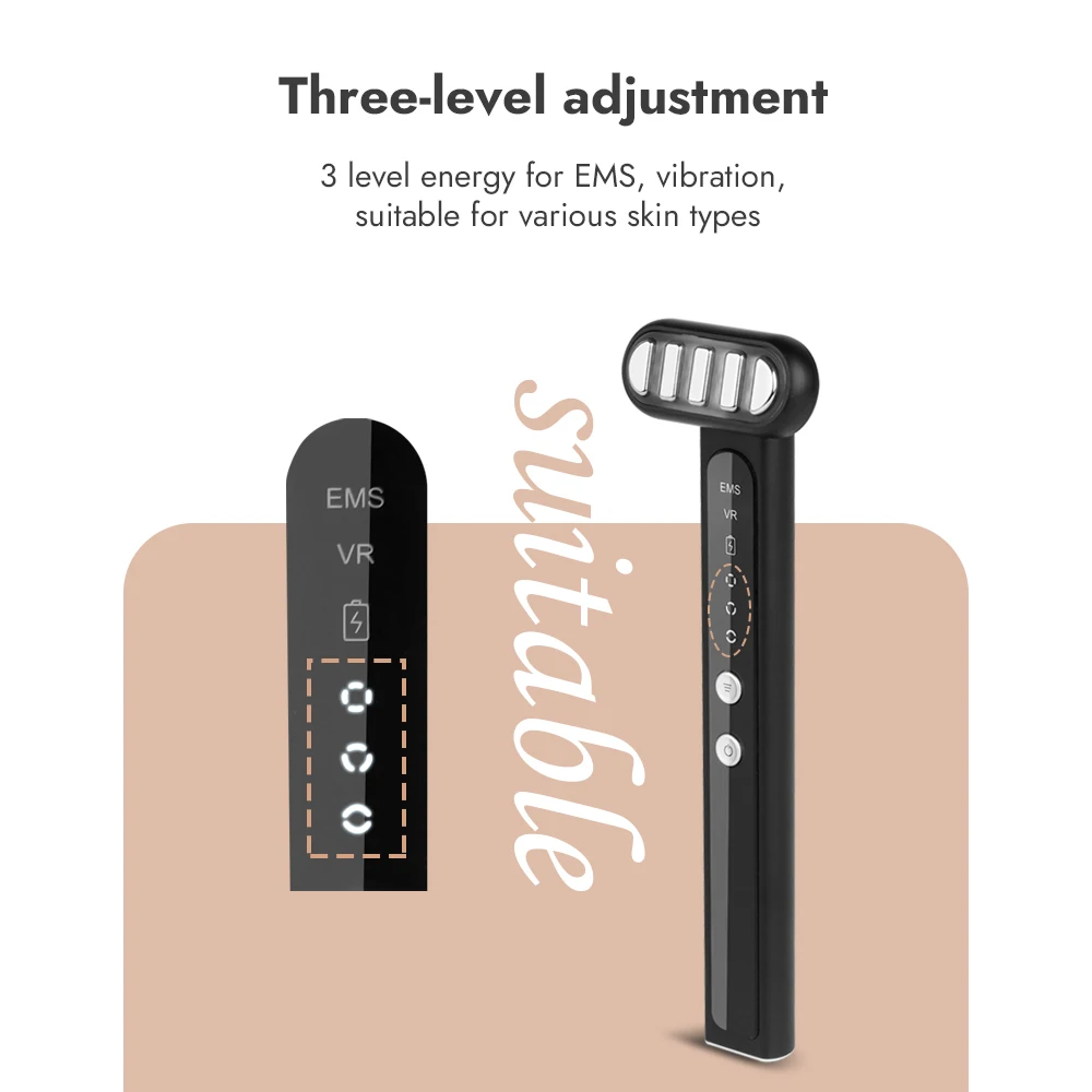 Массажер для лица вращающаяся на 360 градусов головка микротоковый вибрационный