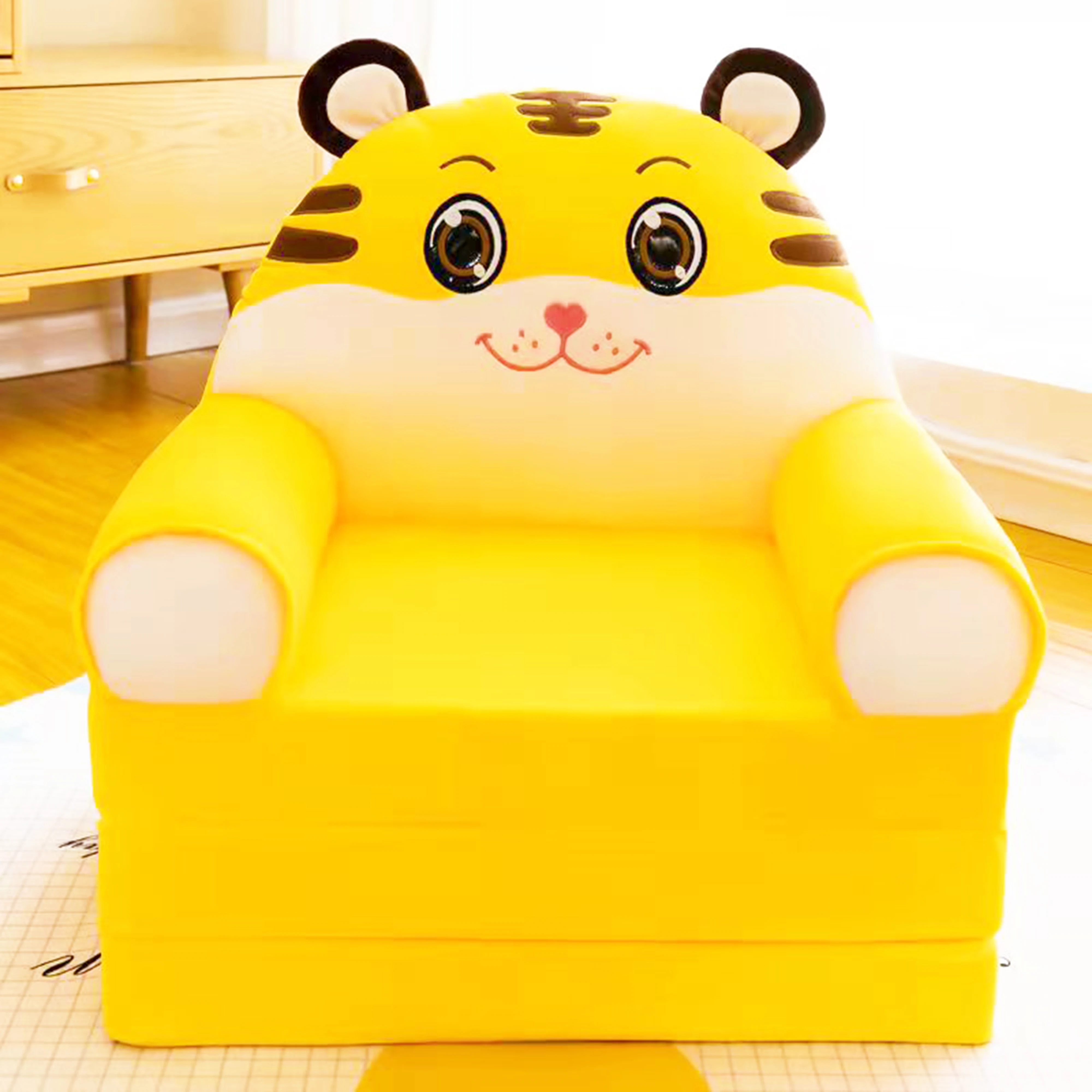 Three layers of folding Kids Sofa Lazy Sofa Softtoy Suitable for Children/Adults/Pets Cute Animal/ Cartoon Crown Design images - 6