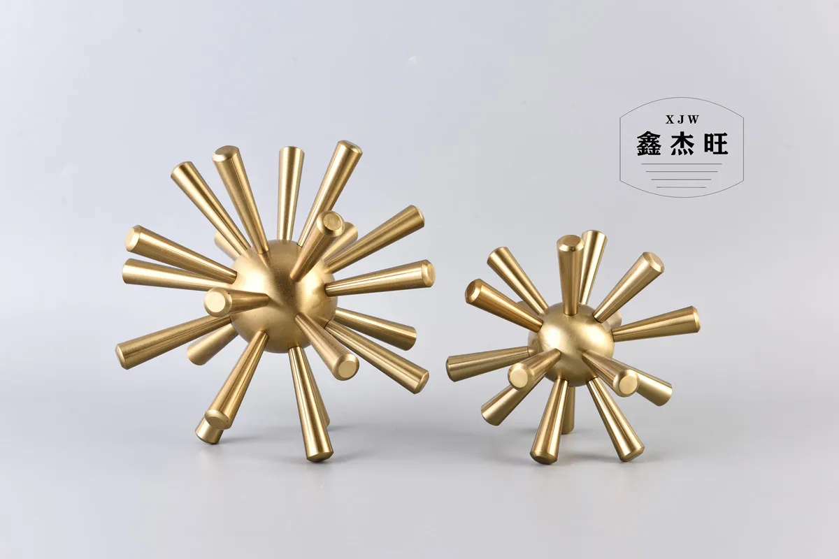 

Model Room Villa Hotel Decoration Alloy Ball Home Study Living Room Creative Decoration Thorn Ball Sea Urchin Ball Pendulum