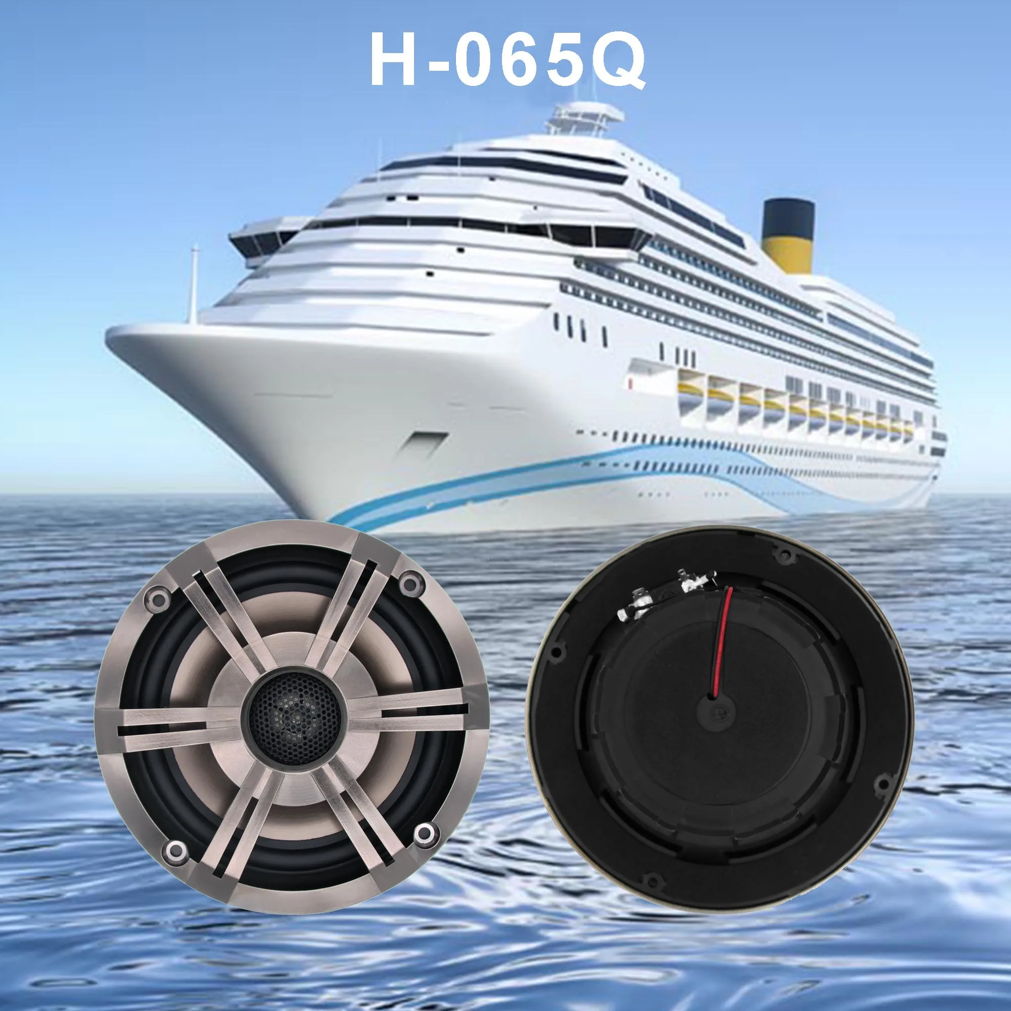 Фото 6,5-дюймовый Bluetooth-усилитель H-065 с подвесной акустической системой, водонепроницаемые морские динамики IP66 с сопротивлением 4 Ом для квадроциклов/гольф-каров №2