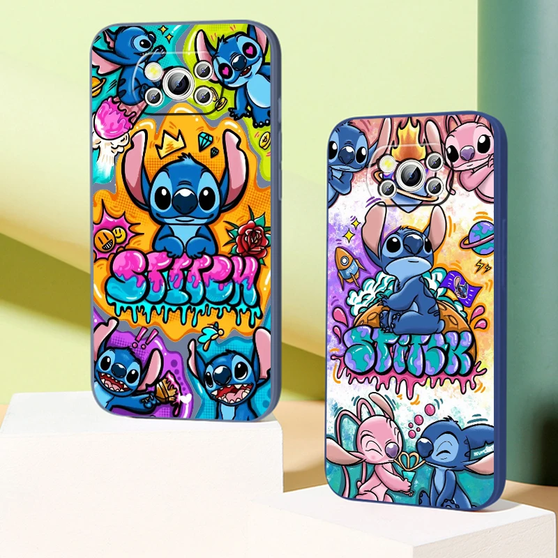 

Oil Painting Art Stitch Cute Liquid Rope Funda Phone Case For Xiaomi Mi Poco X4 X3 C40 C3 M4 M3 F4 F3 GT Pro NFC 5G Soft Cover