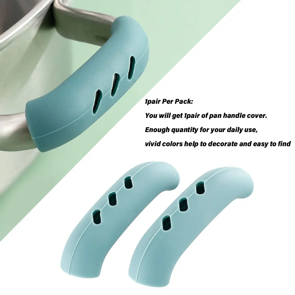 

1pair/pack Silicone Clip Kitchen Heat Resistant Ear Non Slip Protective Pan Handle Cover