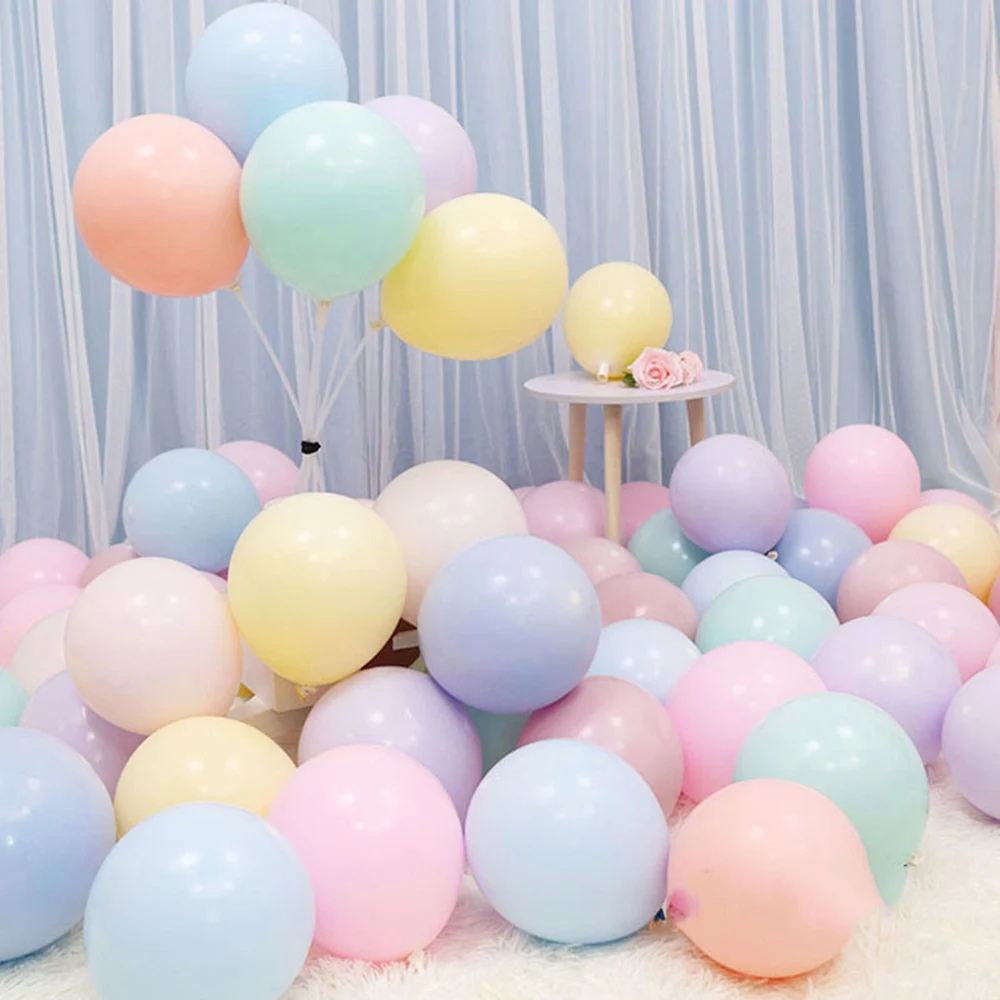 

20pcs 10inch Macaron Latex Balloon Pastel Pink White Color Ballon Wedding Party Birthday Decoration Baby Shower