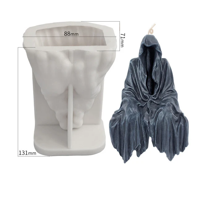 

Death Silicone Candle Mold For DIY Handmade Aromatherapy Candle Plaster Ornaments Eater of Souls Mould Handicrafts Making Tools