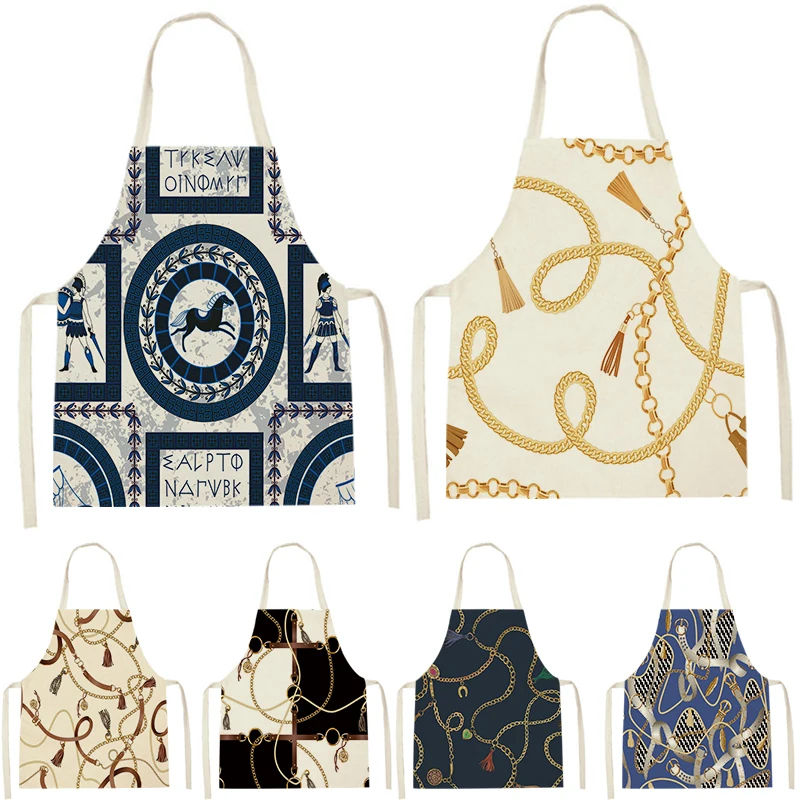 

WQL2489 Kitchen Aprons for Women Linen Bibs Household Cleaning Apron Home Waterproof Chefs Cooking Baking Apron for Child
