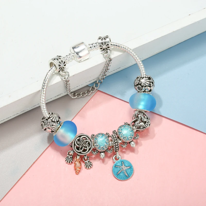 Морская звезда черепаха ракушка бусины кулон DIY змеиная цепочка оригинальный