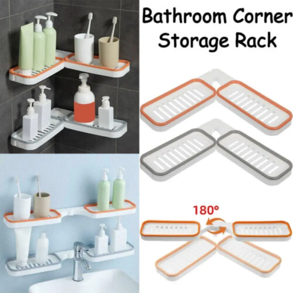 

Товары для ванной комнаты, Складная полка без отверстий, органайзер, держатель для душа и ванной комнаты, угловой стеллаж для хранения, полк...