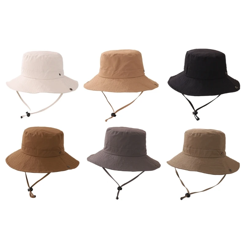 

Toddler Fisherman Hat Cotton Sunhat Sun Protections Bucket Hat Wide Brim Cap