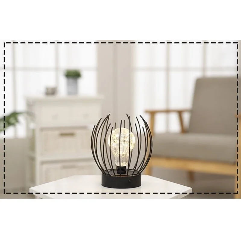 

Лампа в виде медной проволоки, декоративная лампа в скандинавском стиле, маленькое украшение в виде ветра, железная настольная лампа для моделирования