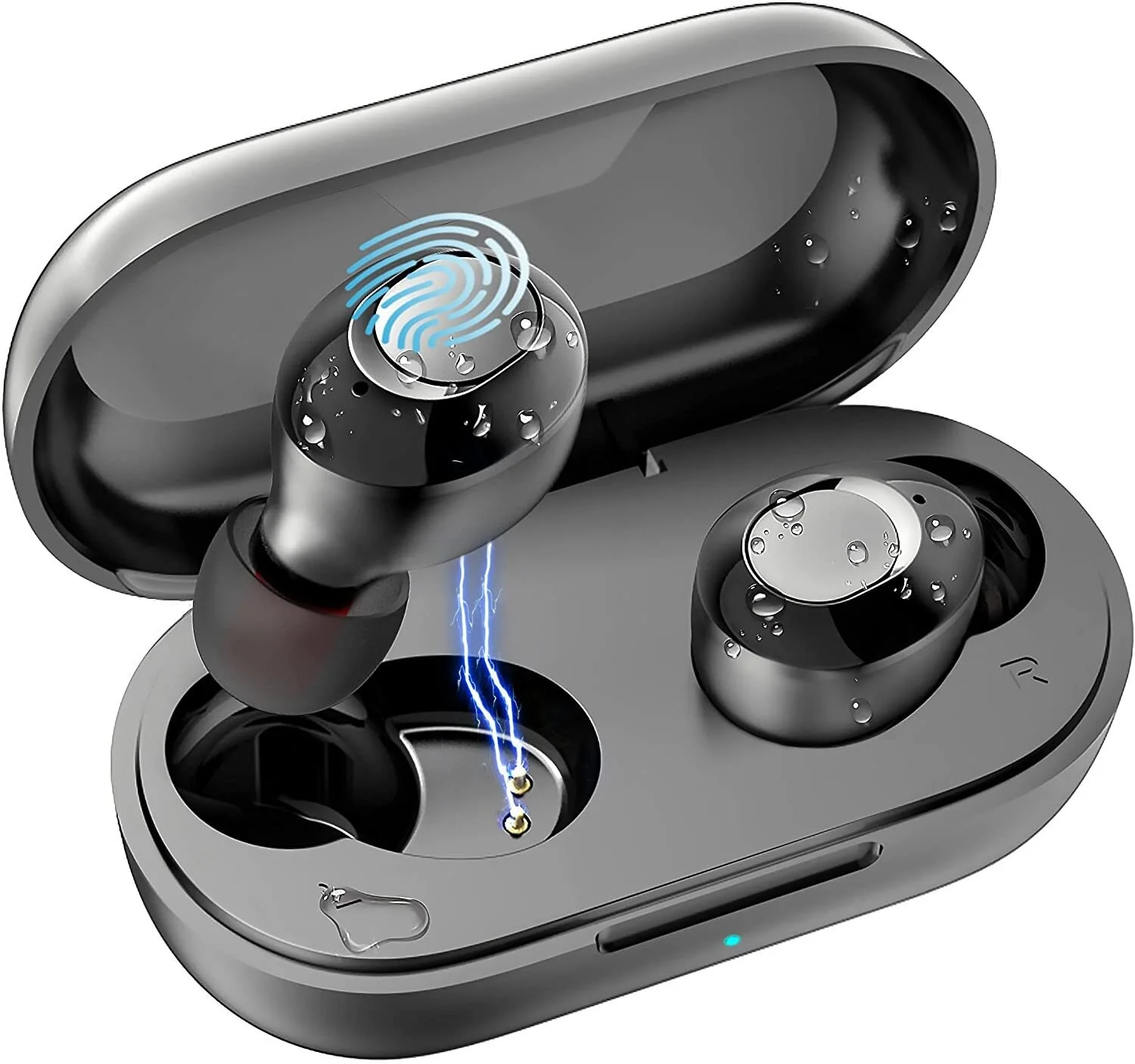 

Wireless Earbuds,Supfine V10 Bluetooth 5.2 Ear Buds & Wireless Charging Case Deep Bass IPX8 Waterproof Earphones with