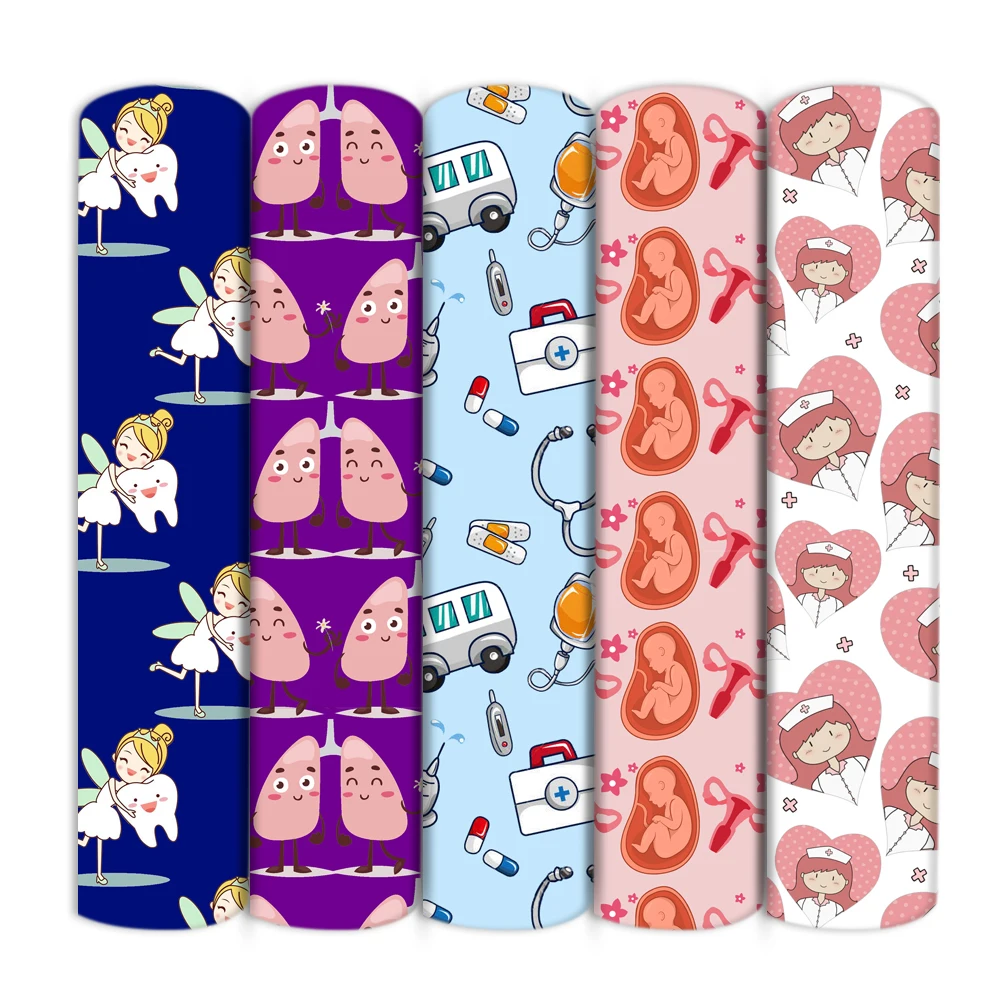 Ткань из полиэстера и хлопка с принтом для медсестер 1Yc24707