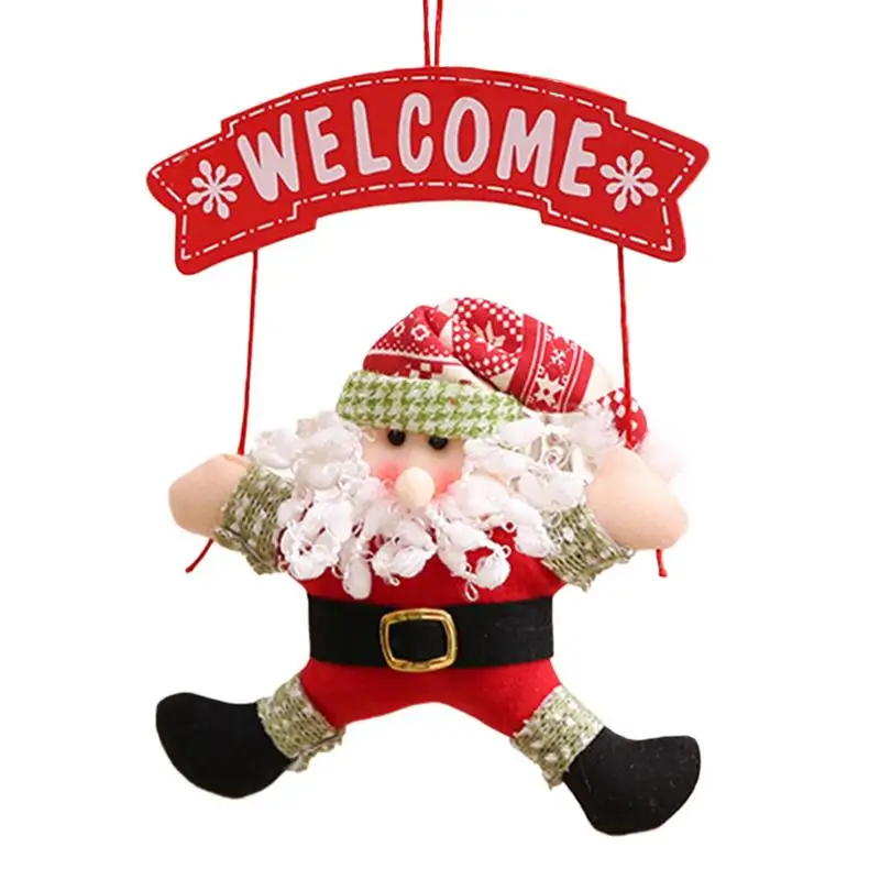 

Merry Christmas Hanging Sign Christmas Santa Claus Hanging Sign With Welcome Letters Merry Christmas Hanging Sign With SSF