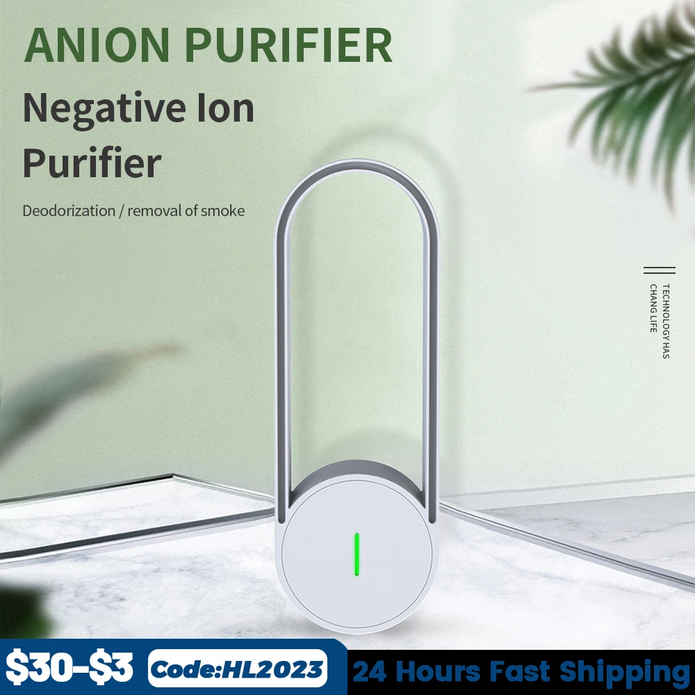 

Negative ions Air Purifier Smart Air Cleaner for Home USB Cable Low Noise Air Purifier LED Light Desktop purificador de aire