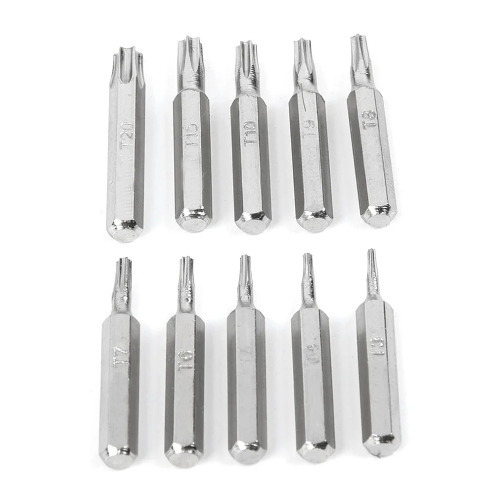 

11pcs T3-T20 Magnetic Screwdriver Handle Holder Repair Tool 4mm Hex Trox Bits For 4mm Screwdriver Bits Extension Rods Hand Tools