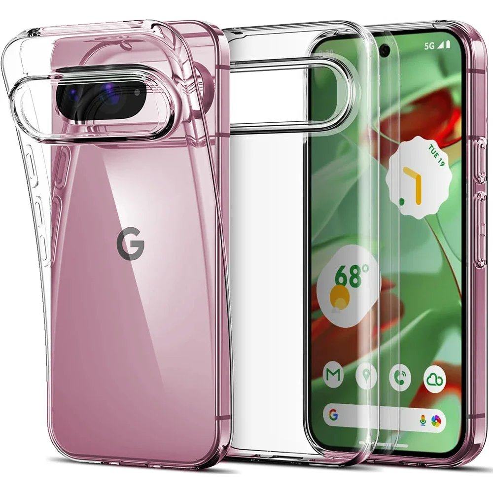 Прозрачный ультратонкий мягкий прозрачный силиконовый чехол для Google Pixel 9A 9 ProXL 8 8A 7 7A 6 6A Pro XL, противоударный чехол на заднюю панель ﻿ (art.: 3920caafffb5e) - 3920caafffb5e
