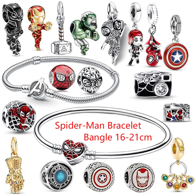 

The Avengers Superhero Pendant For Jewelry Making Fit Pandora Charms Bracelet Women Disney Marvel Spiderman Star Wars Beads DIY