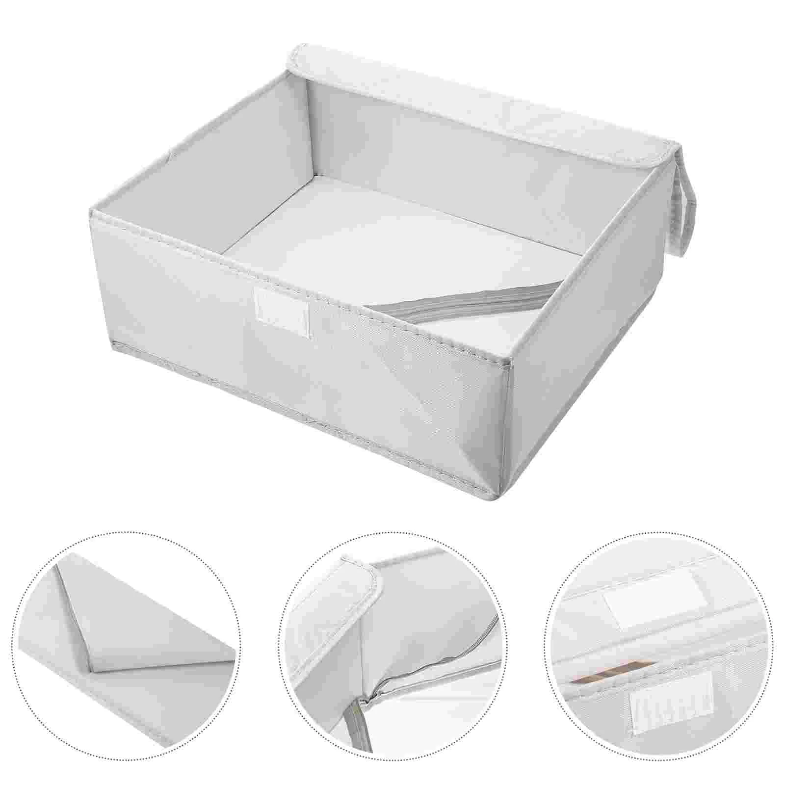 

Organizer Box Storage Drawer Container Clothes Bin Tie Closet Socks Divider Cloth Grid Compartment Multi Foldable Undergarments