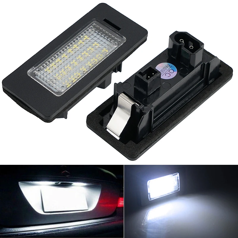 

2x Car LED License Plate Light For BMW 1 Series E81 E82 3 Series E90 E91 E92 E93 5 Series E60 E61 E39 Number Plate Lamp Kit