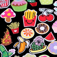 cake thermo sticker for clothes hole patch cute appliques diy fruit iron on sequins embroidery patches colorful candy badges