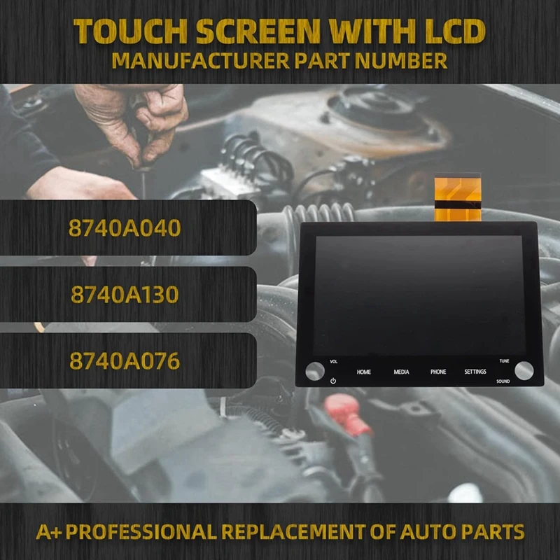 8Inch LCD MONITOR Touch Screen 2 Knob 8740A040 For Mitsubishi Outlander 2020-2022 8740A130