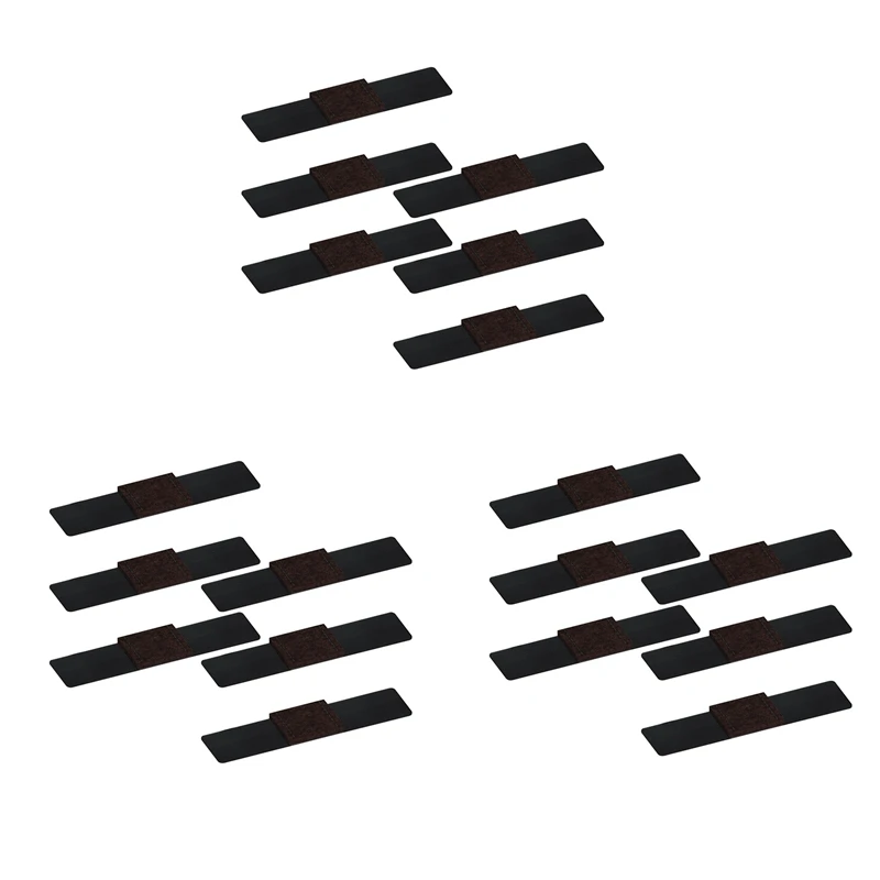 

18X Office Chair Leg Felt Pads Covers Non-Slip Hook And Loop Fasteners Chair Feet Wrap Pads Protectors Hardwood