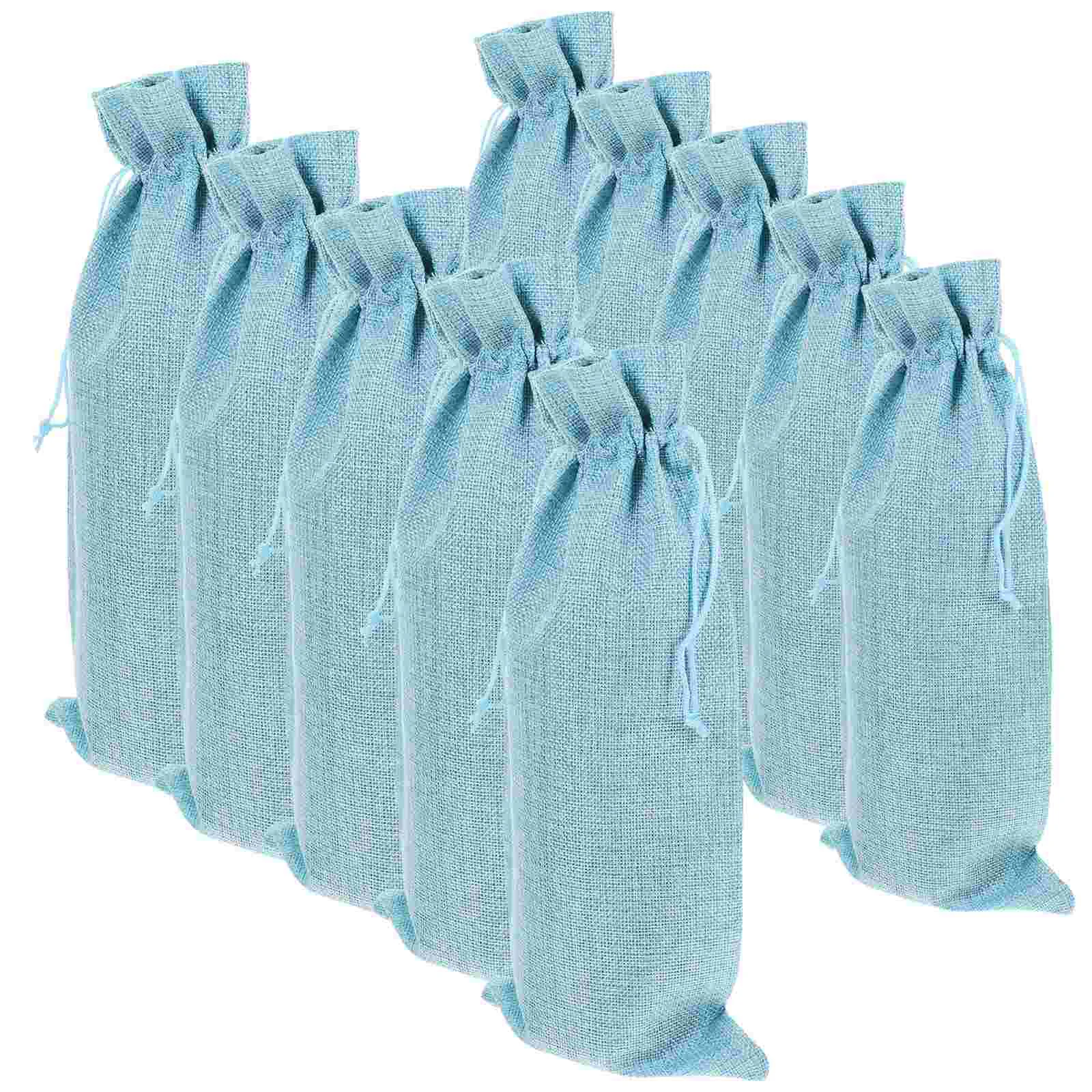 

10 Pcs Bottle Bags Gift Bottles Gifts Tote Carrier Linen Carrying Travel