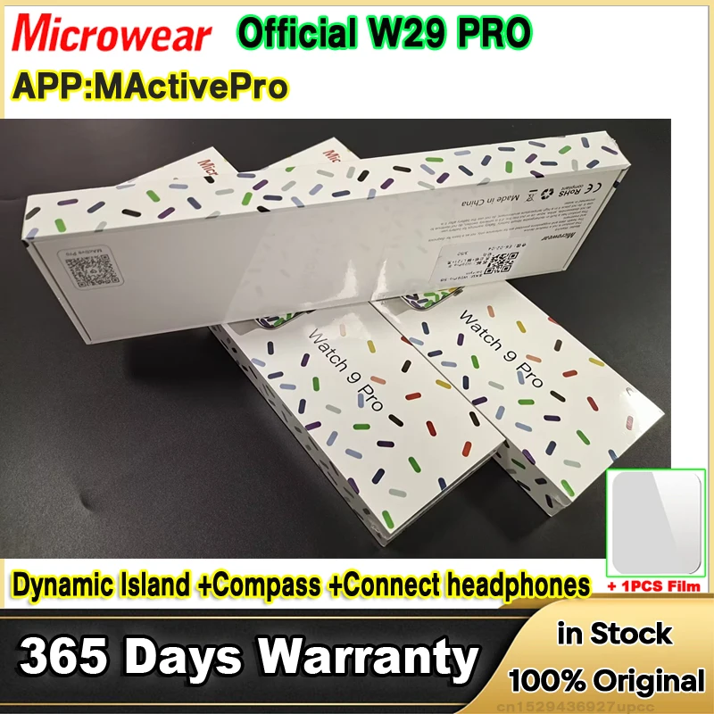 

Microwear W29 Pro Smart Watch Dynamic Island Series 9 Compass NFC Game GPS Tracker Bluetooth Call iwo Smartwatch W28 Upgrade