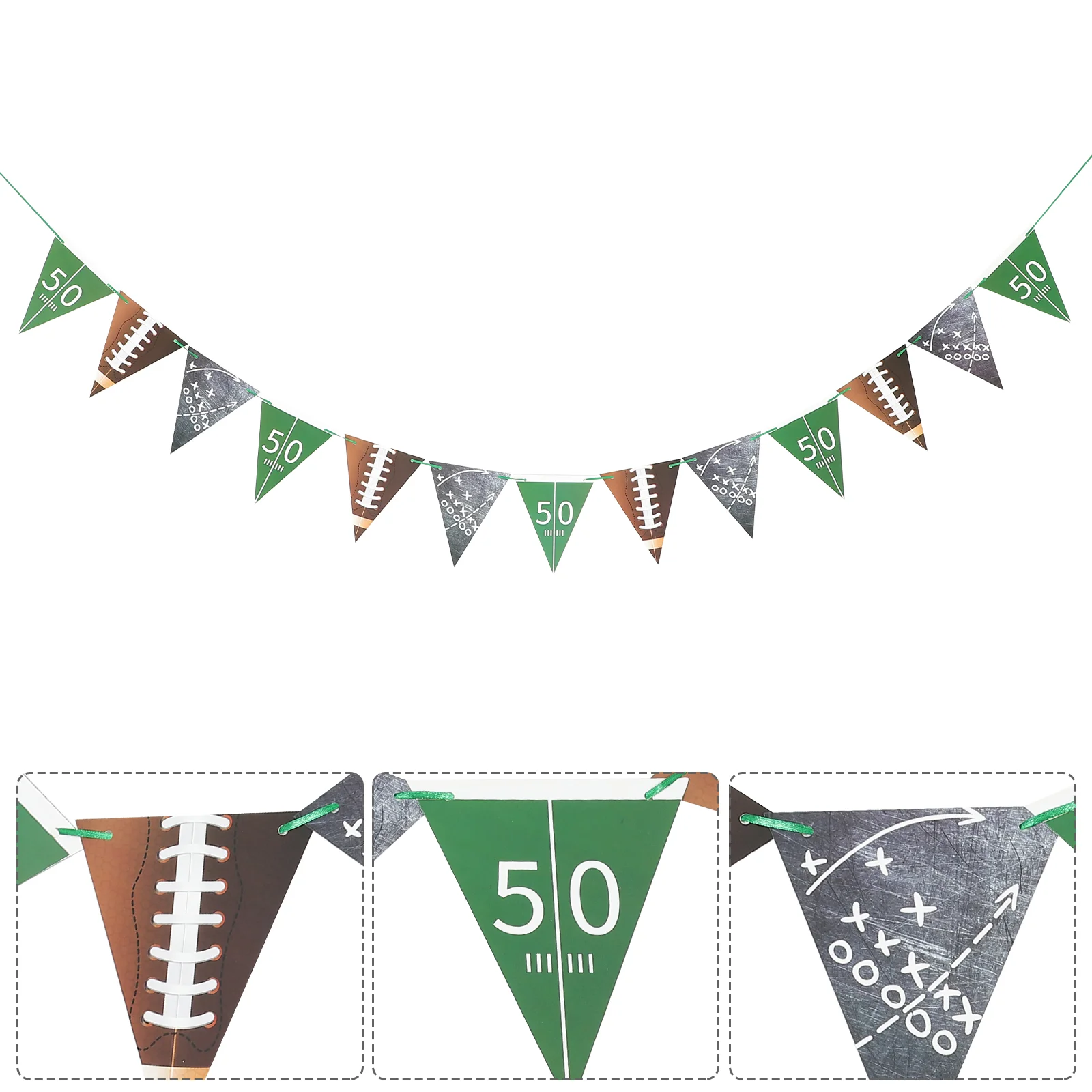 

Football Banner Flag Birthday Pennant Party Bunting American Sports Decorations Garland Decoration Game Day Sign Themed