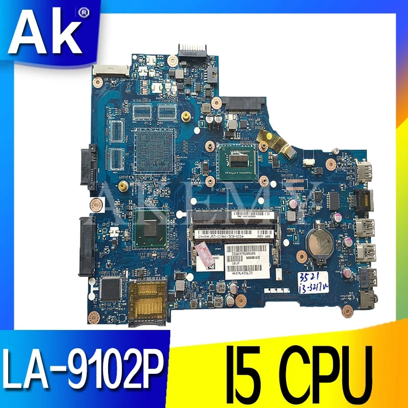 

VAW11 LA-9102P REV: 17 de 1.0 For DELL Inspiron 3721 5721 Laptop Motherboard CN-03WVDR 03WVDR I5-3337U CPU mainboard originais