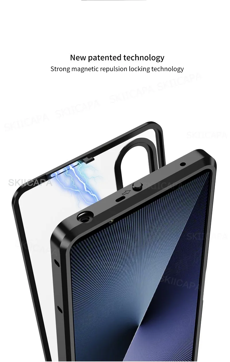 Фото Противоударный металлический чехол для телефона Sony Xperia 1 V II с металлическим каркасом из алюминиевого сплава, жесткий матовый бампер, чехол для Xperia 1 VI 1 V №2