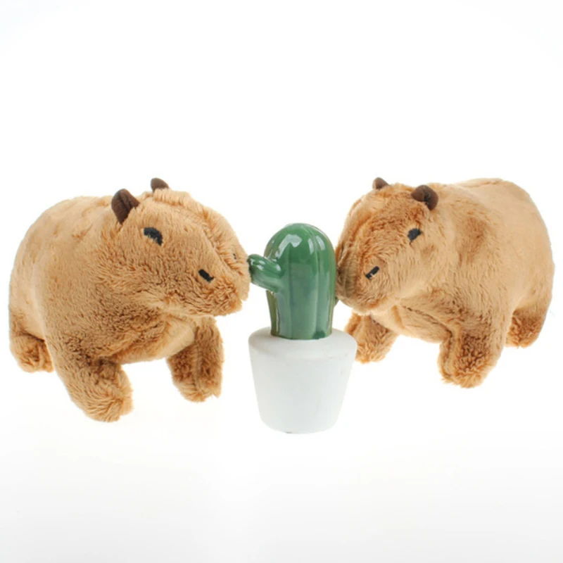 

18cm Simulation Capybara Plush Toy Fluffy Capybara Doll Soft Stuffed Animal Toy Kids Birthday Gift Toy Home Room Decor