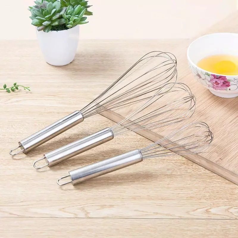 

8/10/12 Inches Egg Beater Stainless Steel Hand Whisk Mixer Kitchen Tools Cream Stirring Egg Tools Home Gadgets Dropshipping