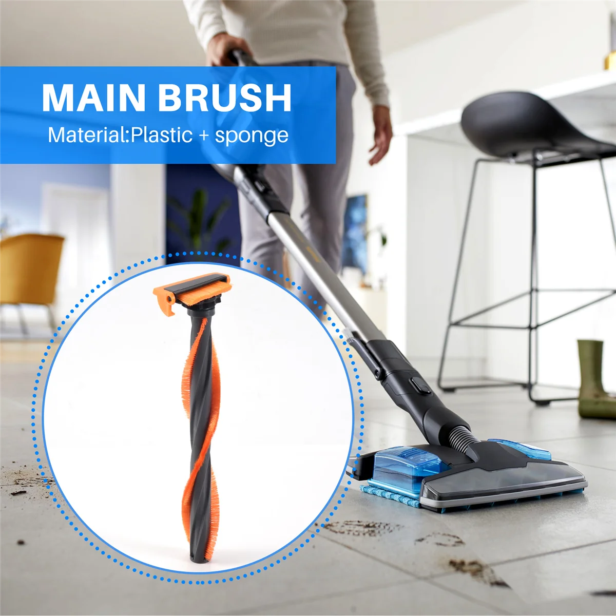 Roller Brush Replacement for Philips Speedpro Aqua FC6729/01 FC6728/01 FC6726/01 FC6725/01 FC6722/01