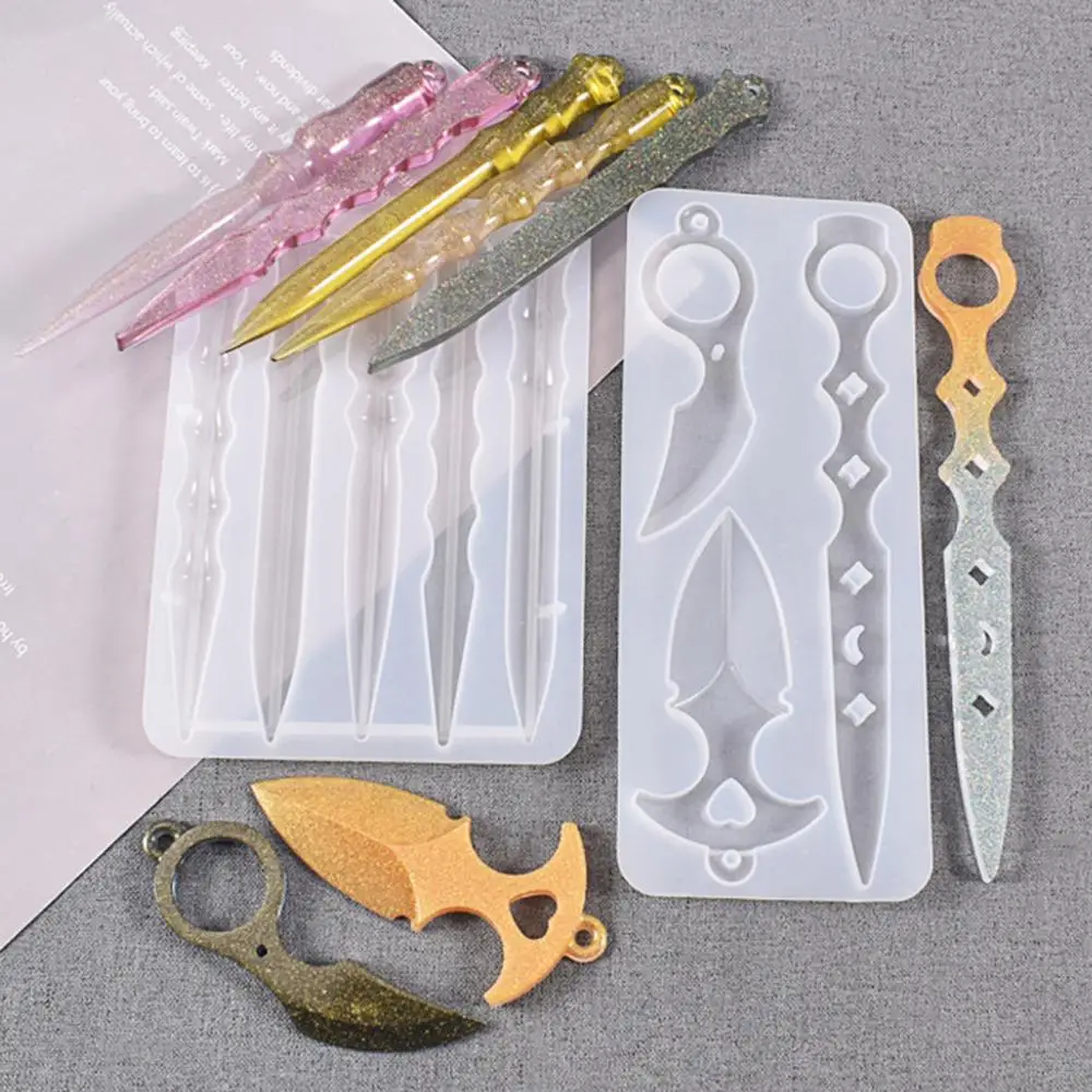 Форма для смолы форма рукоделия силиконовая эпоксидная самообороны брелка литье