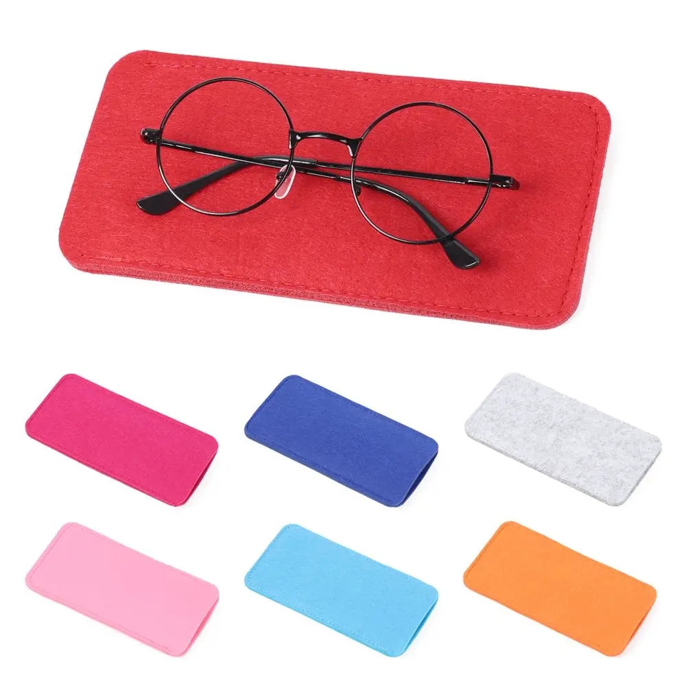 

Unisex Pure Color Portable Soft Felt Cloth Reading Glasses Pouch Eyewear Protector Eyeglasses Sleeve Glasses Case