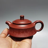 5 chinese yixing zisha pottery shede handwriting kettle teapot vermillion office ornaments teapot pot tea maker office ornament