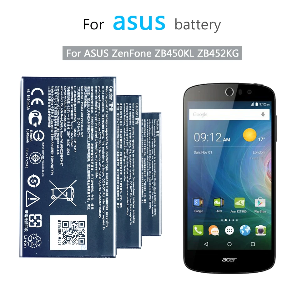 Новый аккумулятор большой емкости B11P1415 для ASUS ZenFone 4 A400CG Go 5 ZC451TG Z00SD - купить по