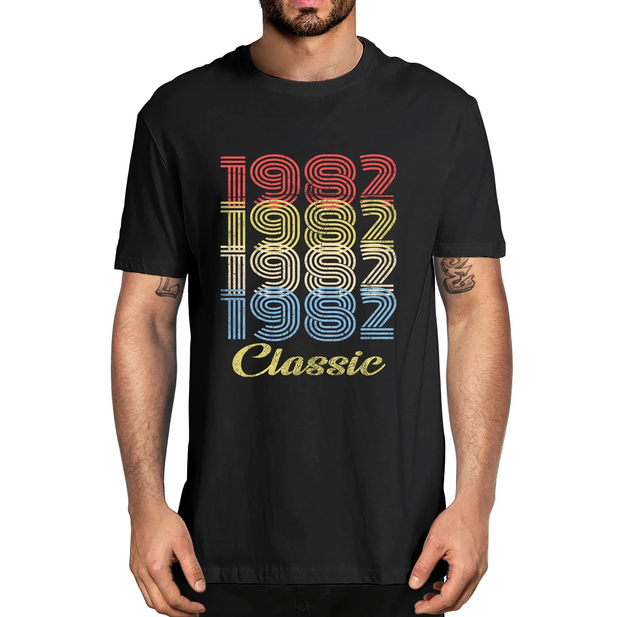 

Best Seller 100% Cotton Men Clothing 40th Birthday Gift Vintage 1982 Classic Men's Novelty T-Shirt Casual Oversized Unisex Tee