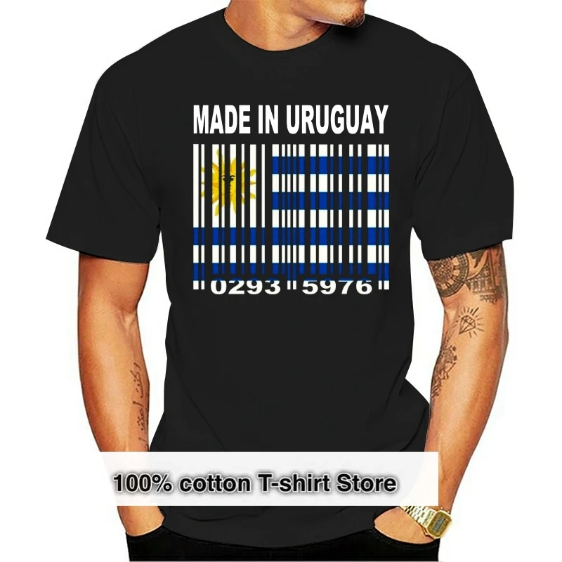 

MADE IN URUGUAY Uruguayan National Flag CUSTOM BARCODE NUMBERS T-shirt Y22